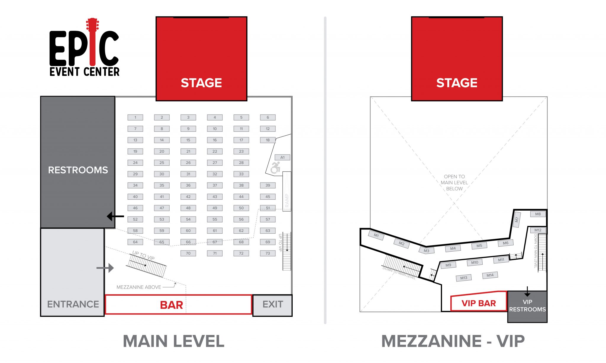 Layout & Seating Chart Epic Event Center