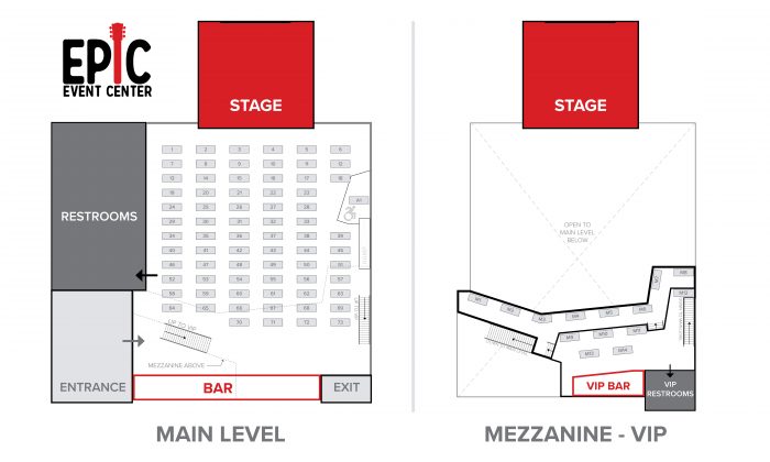 Epic Center Seating Chart