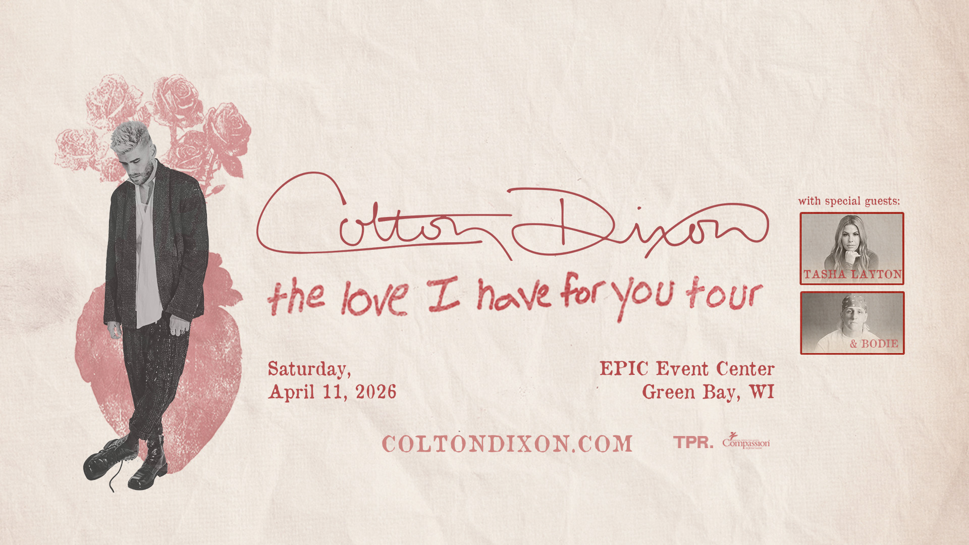 TPR Live presents:  Colton Dixon – The Love I Have For You Tour